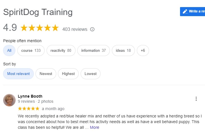 403 reviews on Google