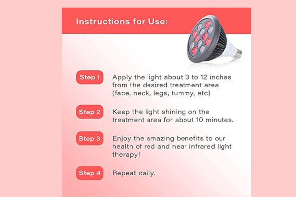 instructions to use Hooga red light therapy