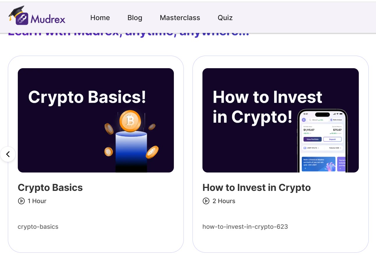 Learn with Mudrex Crypto Course