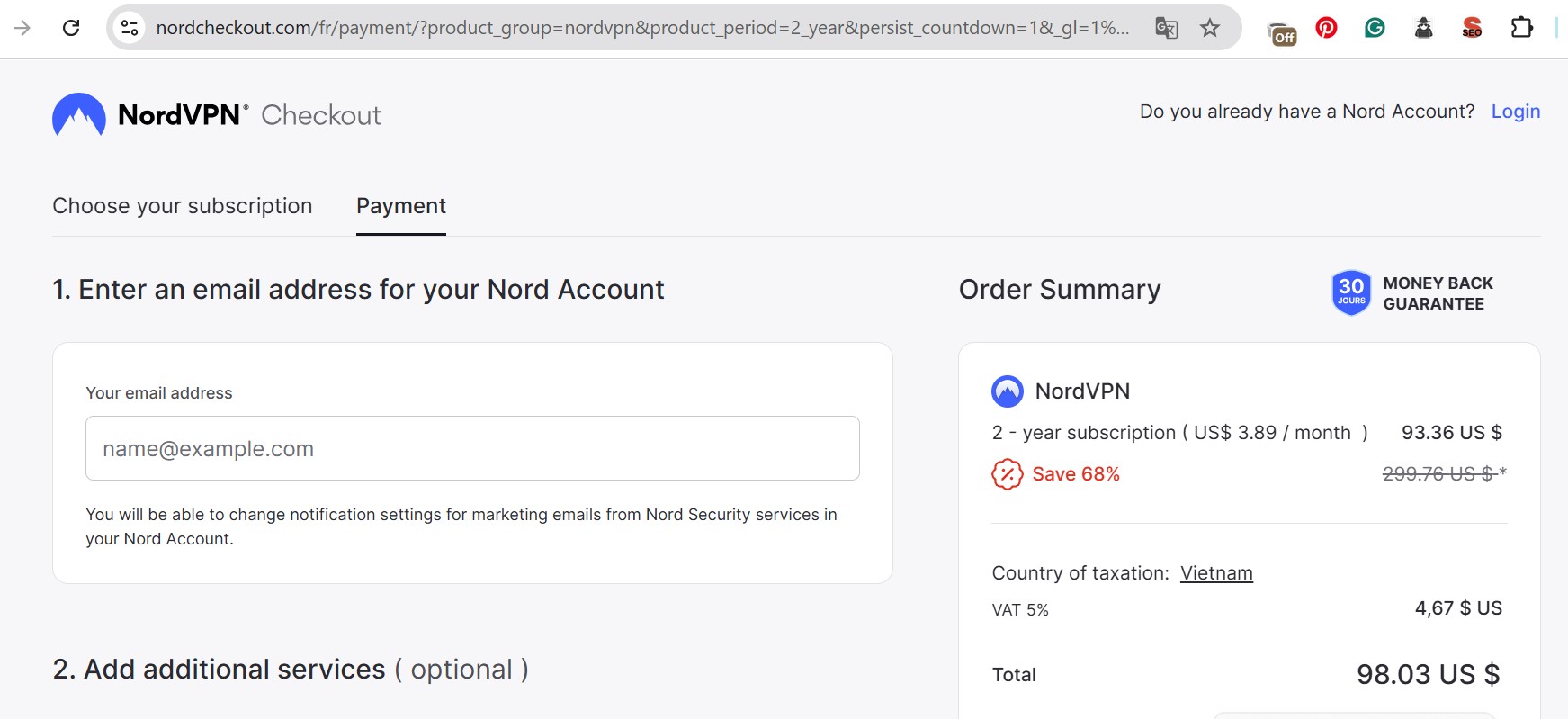 apply NordVPN coupon codes