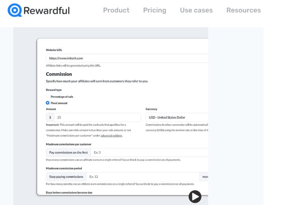 Rewardful to create affiliate program