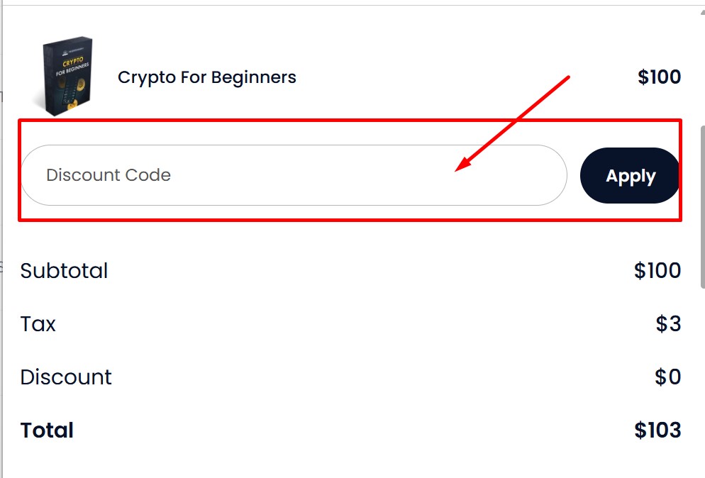 Apply the Crypto University coupon code here
