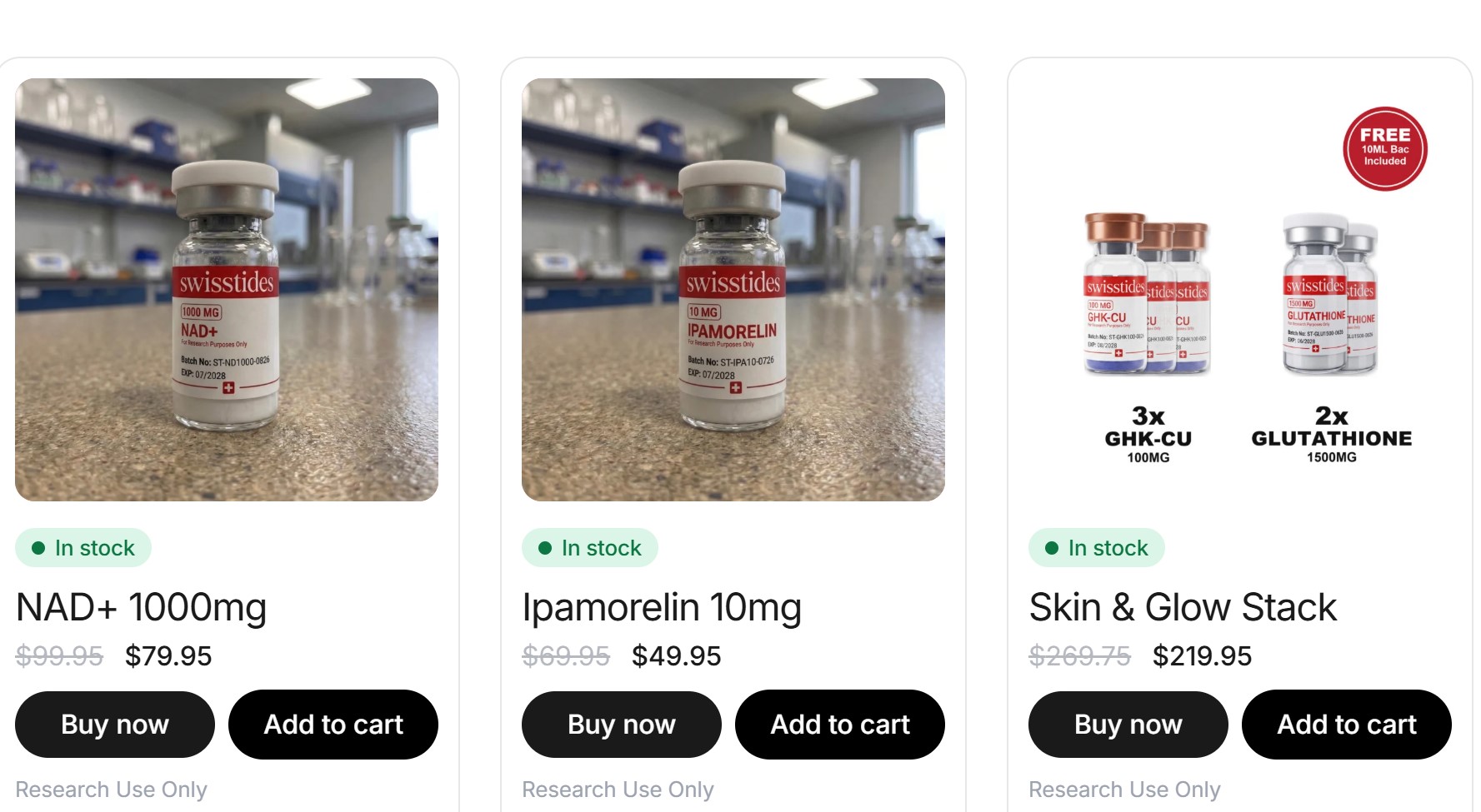 swiss tides peptide sales